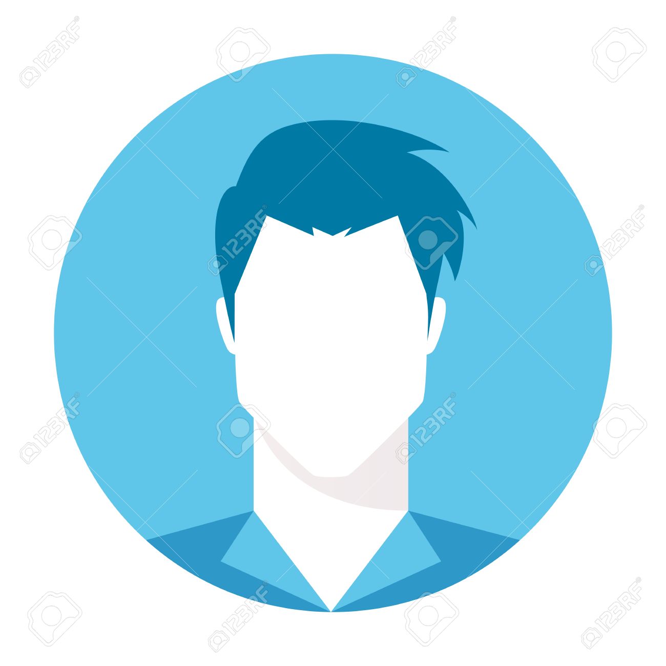 Male avatar profile picture - vector Male avatar profile picture. Default user avatar, guest avatar. Simply human head logo. Vector illustration isolated on white background.